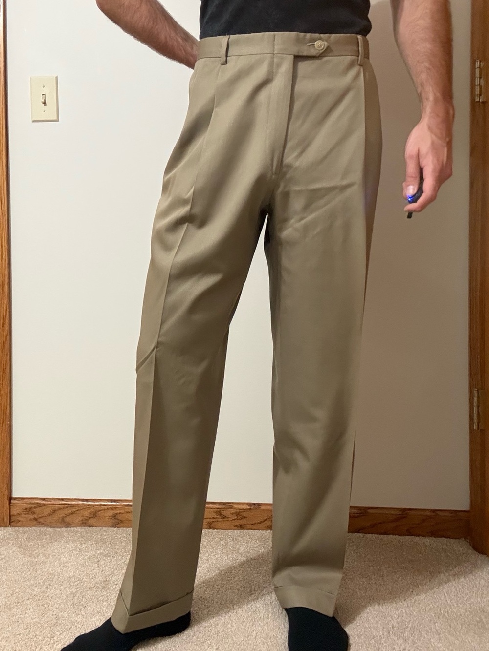 Austin Reed Super 100s pleated trousers